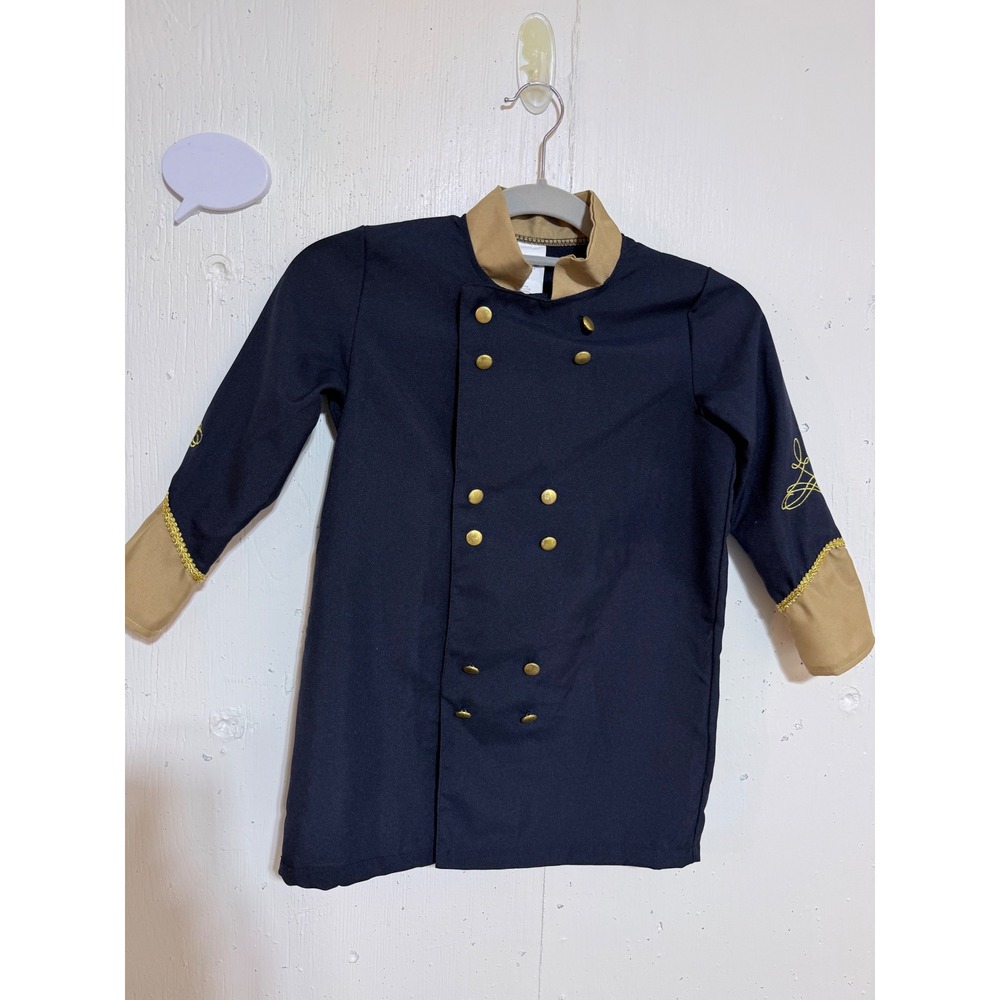 Forum Novelties Military Costume Jacket Navy Blue Gold Buttons Kids Medium